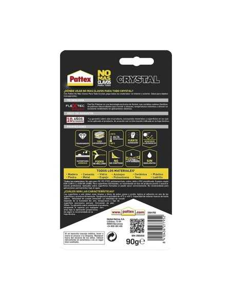 PATTEX NO MAS CLAVOS CRYSTAL 90GR DE HENKEL
