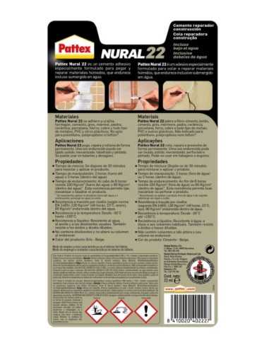 PATTEX NURAL 22-CEMENTO REPARADOR DE OBRA DE HENKEL