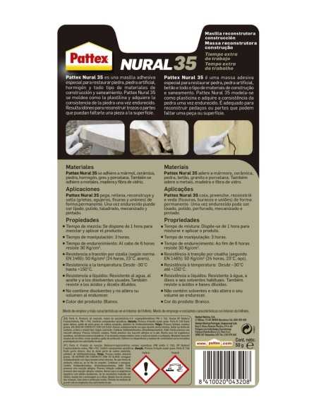 PATTEX NURAL 35-MASILLA RECONSTRUCTORA MATERIAL DE OBRA ( CEYS) DE HENKEL