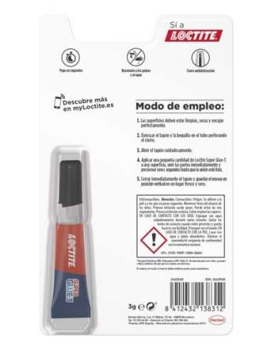 SUPER GLUE Nº 1 LIQUIDO, 3 GR DE HENKEL