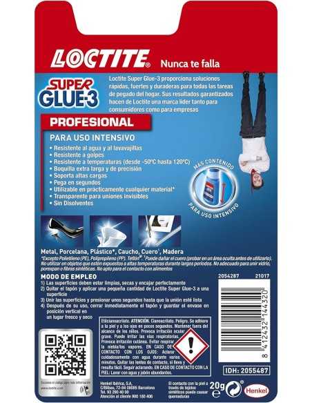 SUPER GLUE PROFESIONAL, 20 GR DE HENKEL