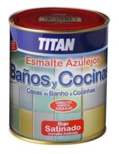 Pintura ESMALTE BAÑOS Y COCINAS AZUL SATINADO 750 ml TITAN