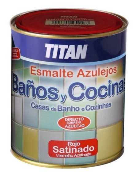 Pintura ESMALTE BAÑOS Y COCINAS GRIS PIEDRA SATINADO 750 ml TITAN
