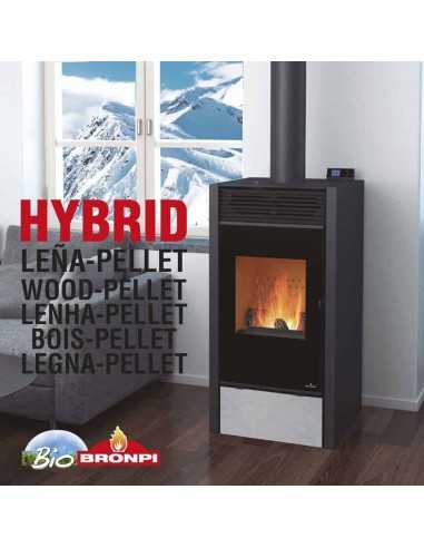 Estufa Mixta Leña Y Pellet BRONPI Hybrid Pie | Hogar Cahersa