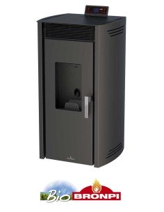 Estufa De Pellet BRONPI Hydro Noa Negra 16 K | Hogar Cahersa