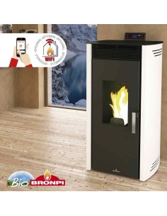 Estufa De Pellet BRONPI Hydro Noa Marfil 16 | Hogar Cahersa