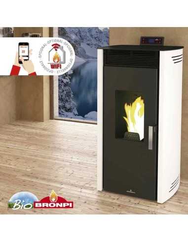 Estufa De Pellet BRONPI Hydro Noa Marfil 16 | Hogar Cahersa