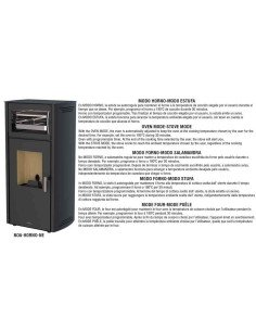 Estufa De Pellet BRONPI Noa 12 Kw Con Horno | Hogar Cahersa 2