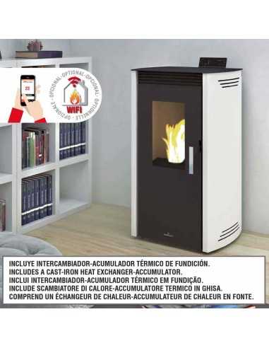 Estufa De Pellet BRONPI Noa 12 Kw Marfil BRO | Hogar Cahersa