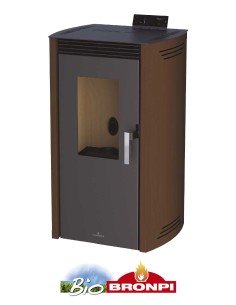 Estufa De Pellet BRONPI Noa 12 Kw Moka BRONO | Hogar Cahersa