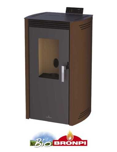Estufa De Pellet BRONPI Noa 12 Kw Moka BRONO | Hogar Cahersa