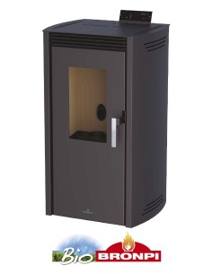 Estufa De Pellet BRONPI Noa 12 Kw Negra BRON | Hogar Cahersa