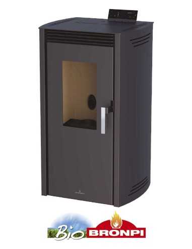 Estufa De Pellet BRONPI Noa 12 Kw Negra BRON | Hogar Cahersa