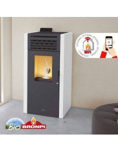 Estufa De Pellet BRONPI Adel 15 Kw Marfil BR | Hogar Cahersa