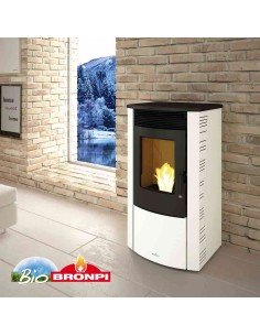 Estufa de Pellet BRONPI ABRIL 11 KW Marfil Extra