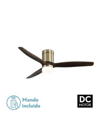 Ventilador 20W DC AGUILON CUERO 3 ASPAS ROBLE 6 VELOCIDADES