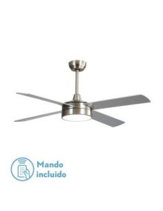 Ventilador DC NEVERY 26W NIQUEL 4 ASPAS Haya/PLATA
