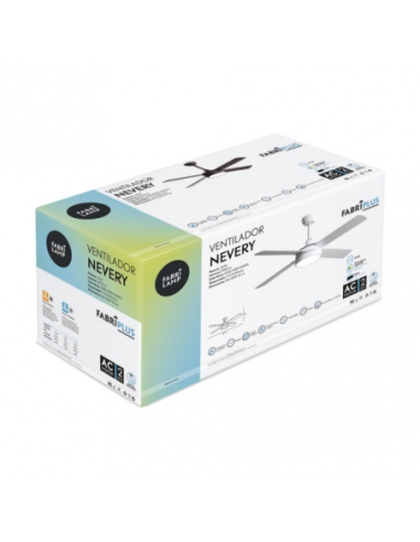 Ventilador DC NEVERY 26W Blanco 4ASPAS Blanco/Haya