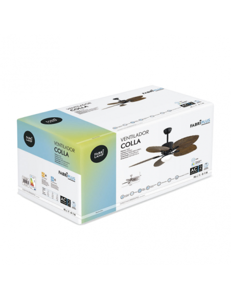 Ventilador DC 26W COLLA Negro 5 ASPAS MARRON