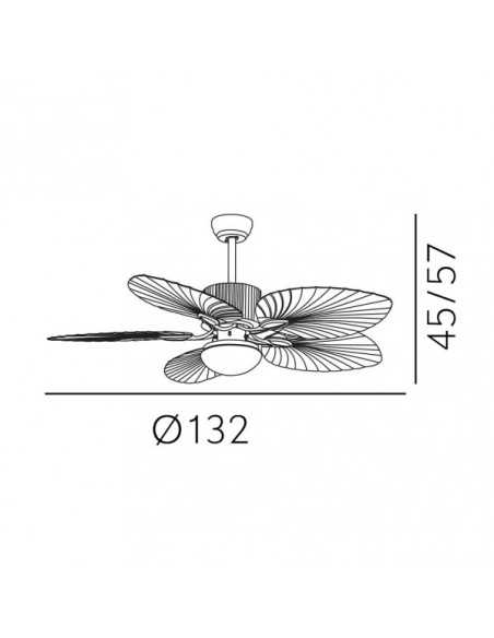 Ventilador DC 26W COLLA Negro 5 ASPAS MARRON