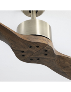 Ventilador DC LESTE CUERO 2 ASPAS ROBLE SIN LUZ 2