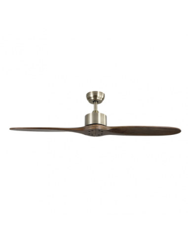 Ventilador DC LESTE CUERO 2 ASPAS ROBLE SIN LUZ