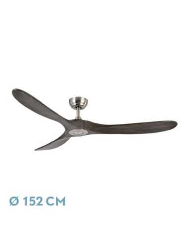 Ventilador DC MARIN NIQUEL 3 ASPAS ROBLE SIN