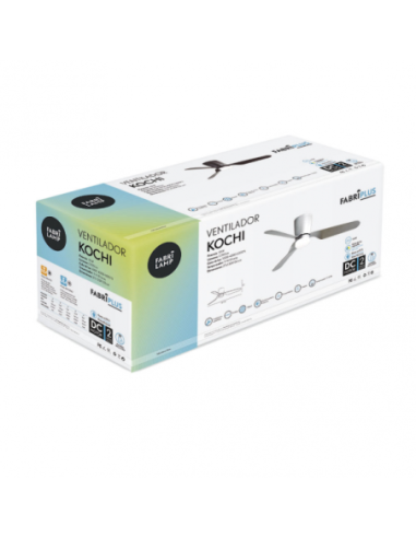 Ventilador 18W DC KOCHI Blanco 3 ASPAS BLANCAS