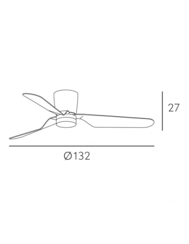 Ventilador 18W DC KOCHI Blanco 3 ASPAS BLANCAS