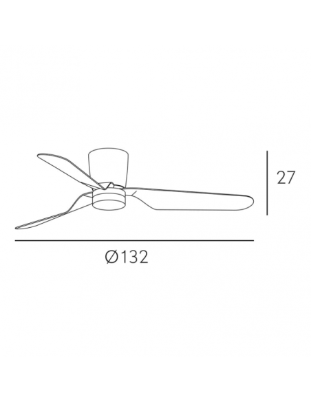 Ventilador 18W DC KOCHI Blanco 3 ASPAS BLANCAS