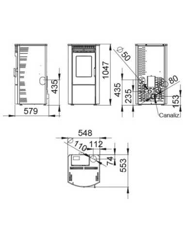 Estufa De Pellet BRONPI Abril Extra 11 Kw Ne | Hogar Cahersa