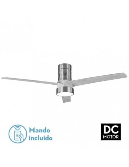 Ventilador DC TEO 24W 2950LM NIQUEL 3ASP Gris