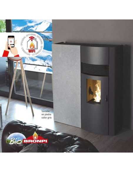 Estufa De Pellet BRONPI Adry 11kw Con Piedra | Hogar Cahersa