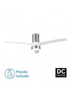 Ventilador DC TEO 24W 2950LM NIQUEL 3ASP BLANCAS