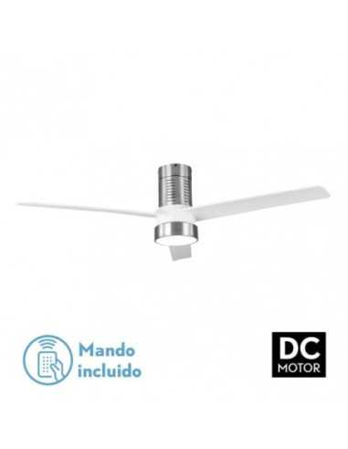 Ventilador DC TEO 24W 2950LM NIQUEL 3ASP BLANCAS