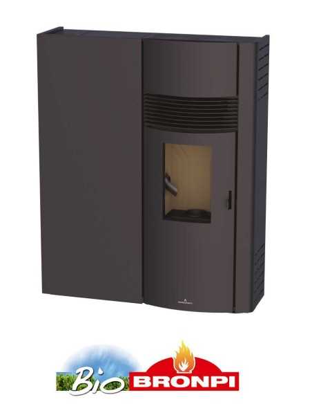 Estufa De Pellet BRONPI Adry 11kw Negra Extr | Hogar Cahersa