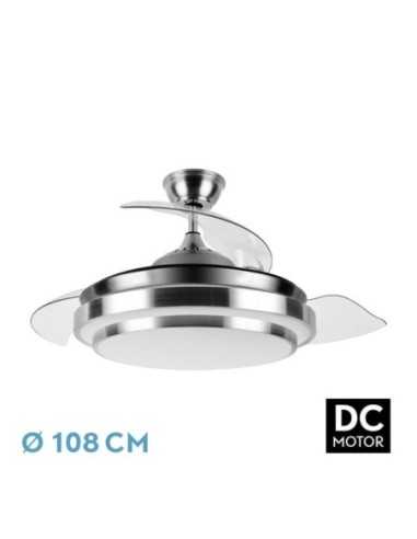 Ventilador DC IBE 72W 6120LM NIQUEL 3 ASP.DESP.