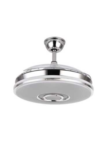 Ventilador DC NOTO 72W 6120LM CROMO 3ASP.DESP.108D