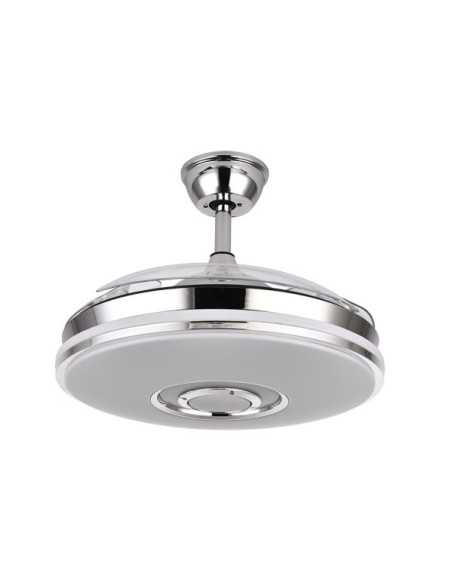 Ventilador DC NOTO 72W 6120LM CROMO 3ASP.DESP.108D