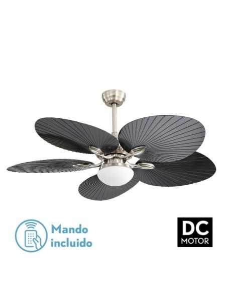Ventilador DC CHAW 24W 2950LM NIQUEL/Negro 5ASP.6VEL.132D