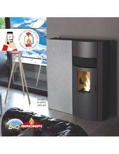 Estufa De Pellet BRONPI Adry 11kw Marfil Ext | Hogar Cahersa