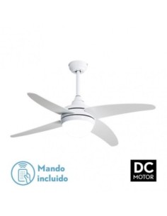 Ventilador 2XE27 DC KLOD Blanco 4 ASP.6 VEL.117D