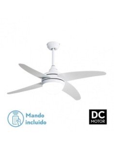 Ventilador 2XE27 DC KLOD Blanco 4 ASP.6 VEL.117D