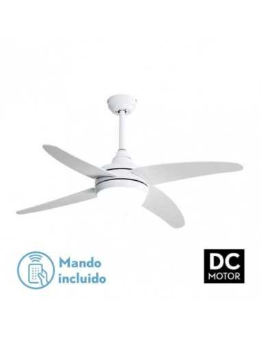 Ventilador 2XE27 DC KLOD Blanco 4 ASP.6 VEL.117D