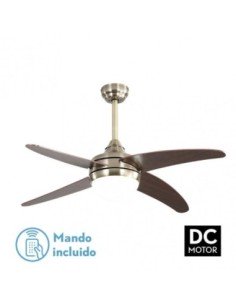 Ventilador 2XE27 DC KLOD CUERO/CEREZO4 ASP.6