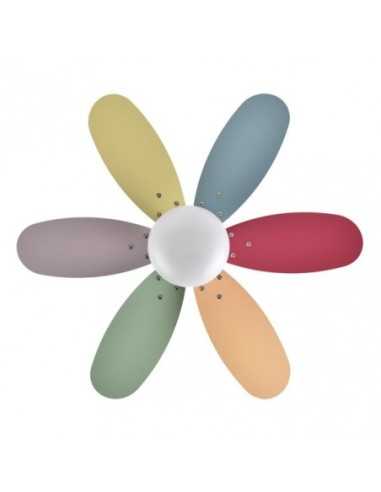 Ventilador DC ALVES 2XE27 Blanco 6 ASPAS REV.