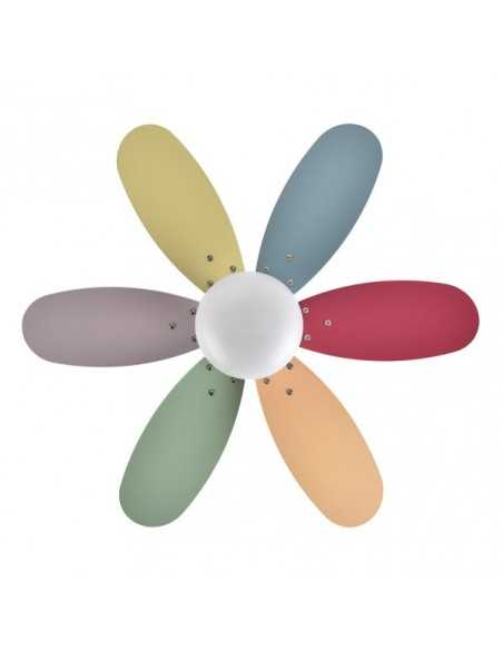 Ventilador DC ALVES 2XE27 Blanco 6 ASPAS REV.