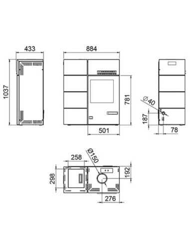 Estufa Mixta Pellet Y Leña BRONPI Carol 10kw | Hogar Cahersa