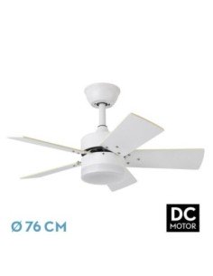 Ventilador DC MARTA 36W Blanco 5 ASPAS REV.