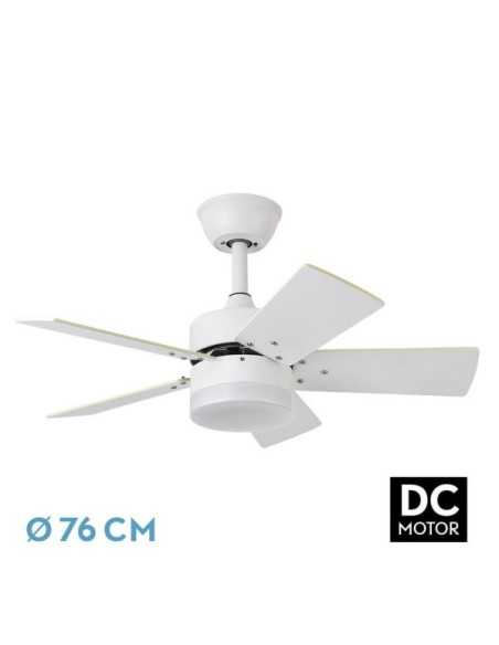 Ventilador DC MARTA 36W Blanco 5 ASPAS REV.